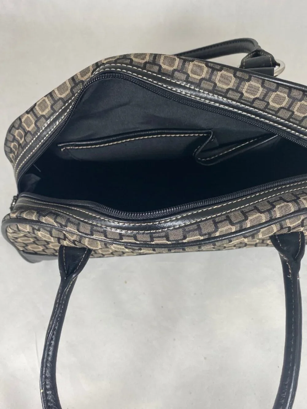 Nine West Geometric Pattern dome satchel Handbag Vintage Y2K
